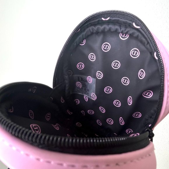 Dior Round Vanity Cosmetic Pouch in Pink - Picture 3 of 6